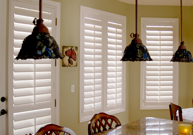 white window shutters in Denver kitchen