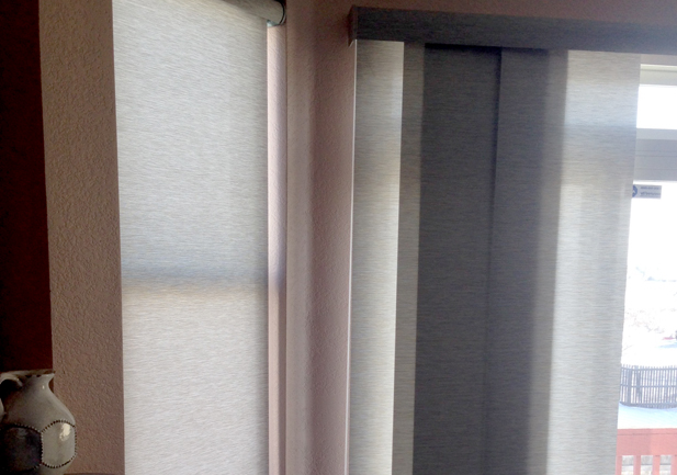 gliding vertical panels for glass doors in Denver CO home