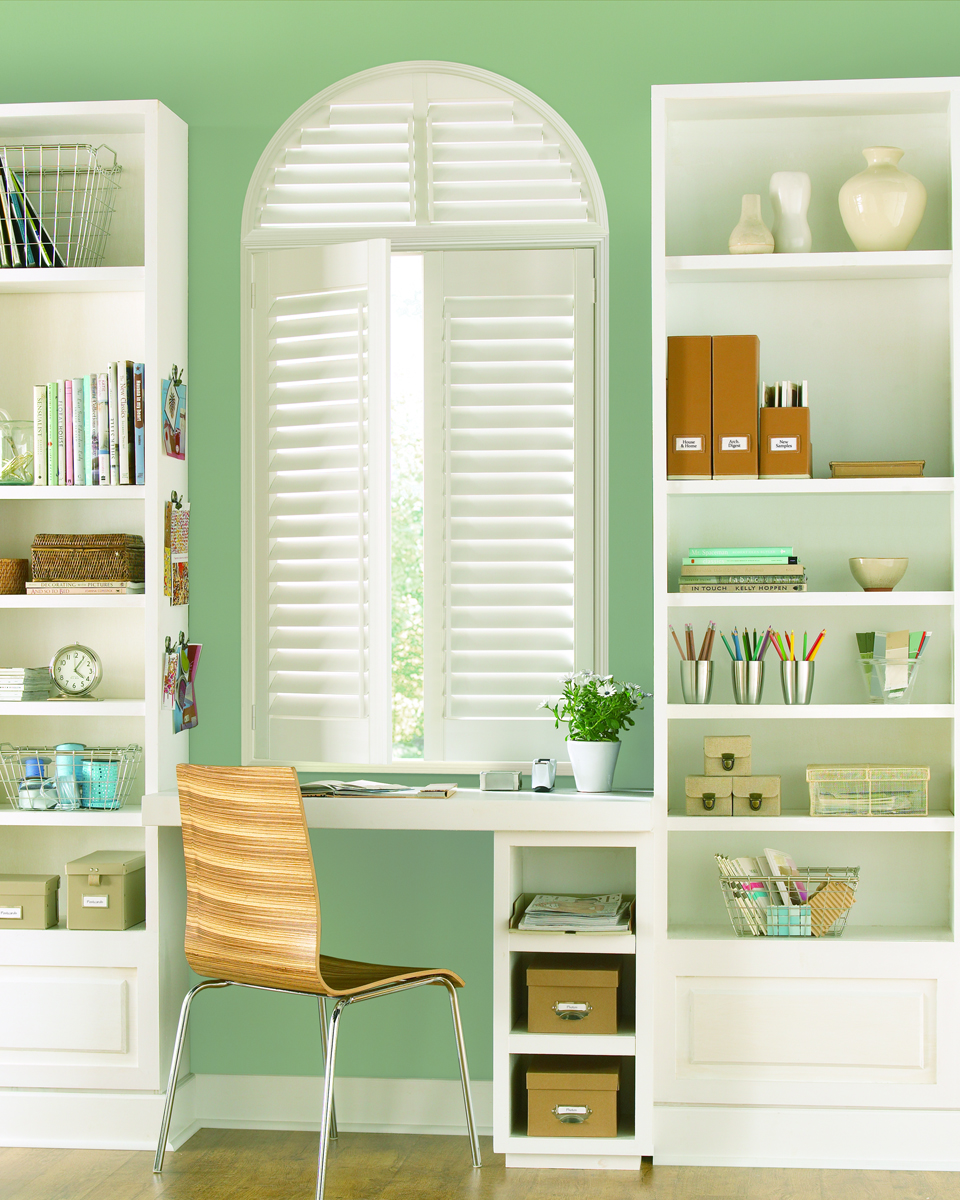 home office interior window shutters Denver 80238