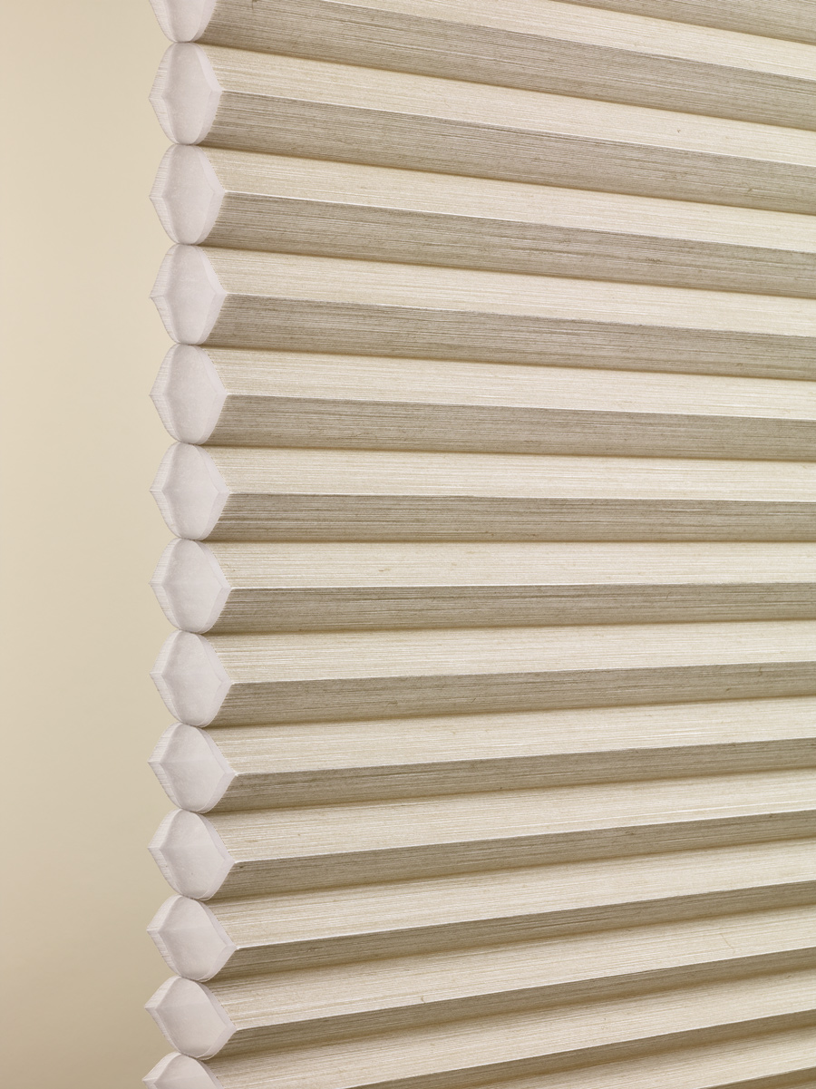 duette honeycomb shades in the alexa fabric detail 