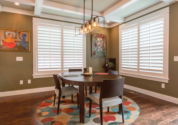 Kitchen with new style shutters denver Co