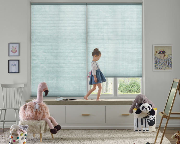 playroom child and pet safe cordless blinds duette honeycomb shades Hunter Douglas Denver 80206