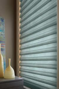 Roman shade style solera fabric shades in Denver CO