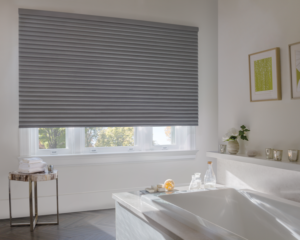 grey thermal shades bathroom Hunter Douglas Englewood 80113