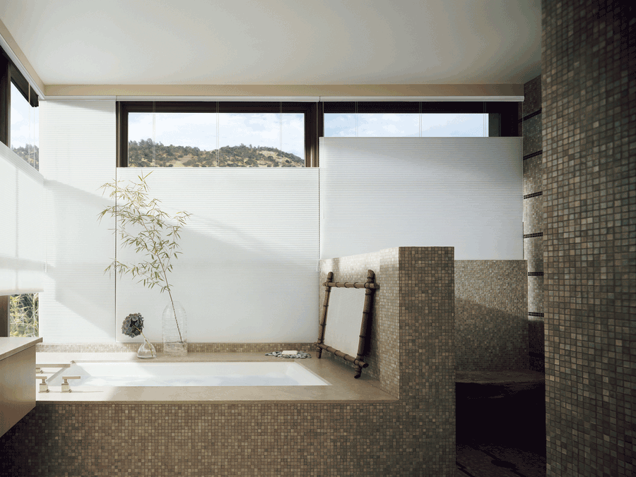 top down shades bathroom design Hunter Douglas Denver 80209