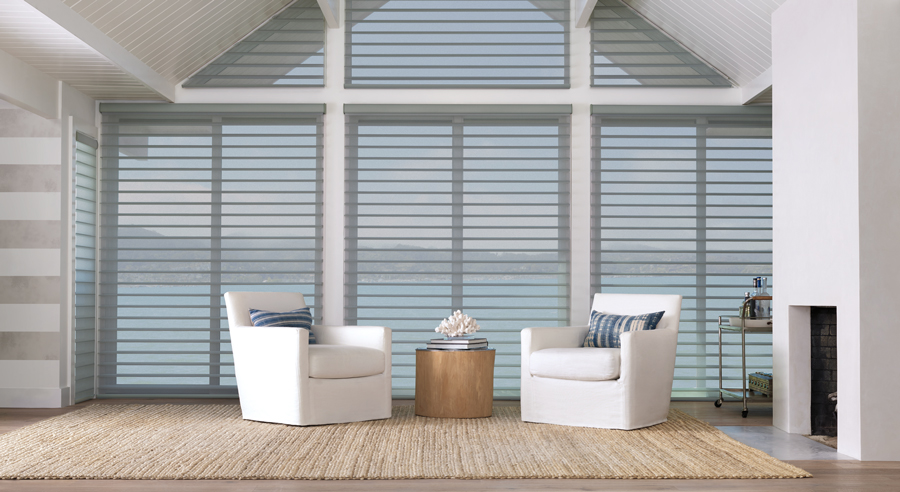 coastal decor textures silhouette shades Hunter Douglas Englewood 80113