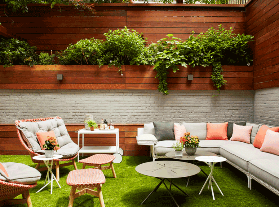 living coral patio style