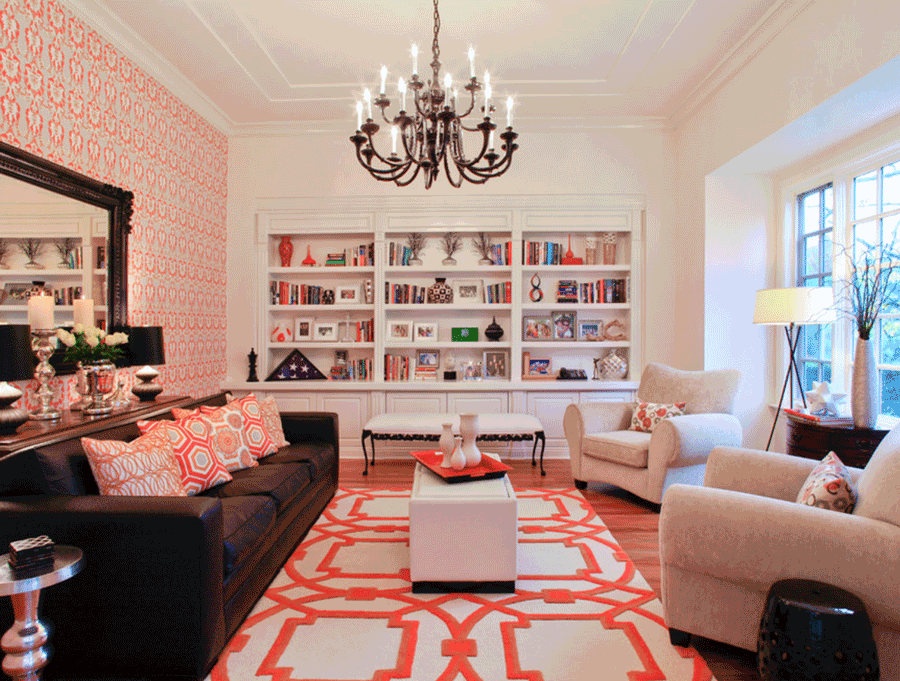 living coral home design mix patterns