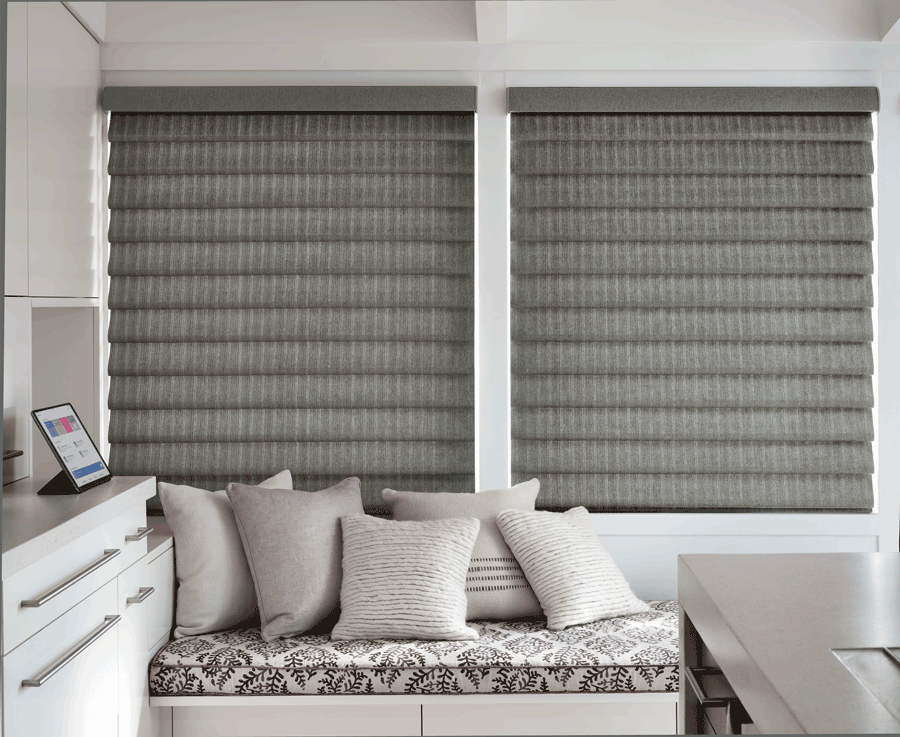 custom roman shades insulating window treatments Hunter Douglas Denver 80238