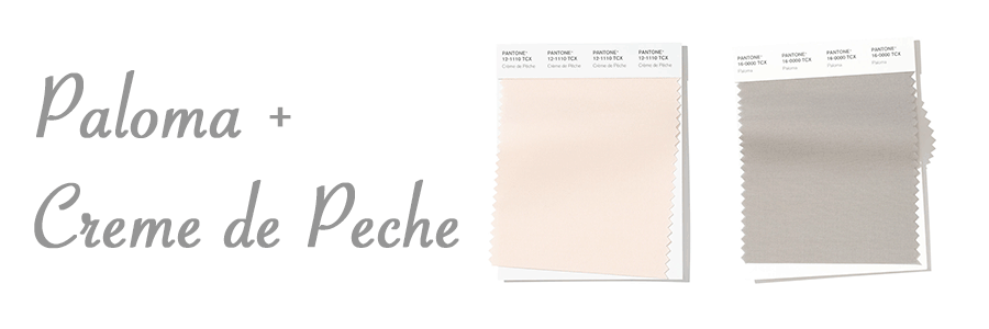 spring color pairings peach and gray