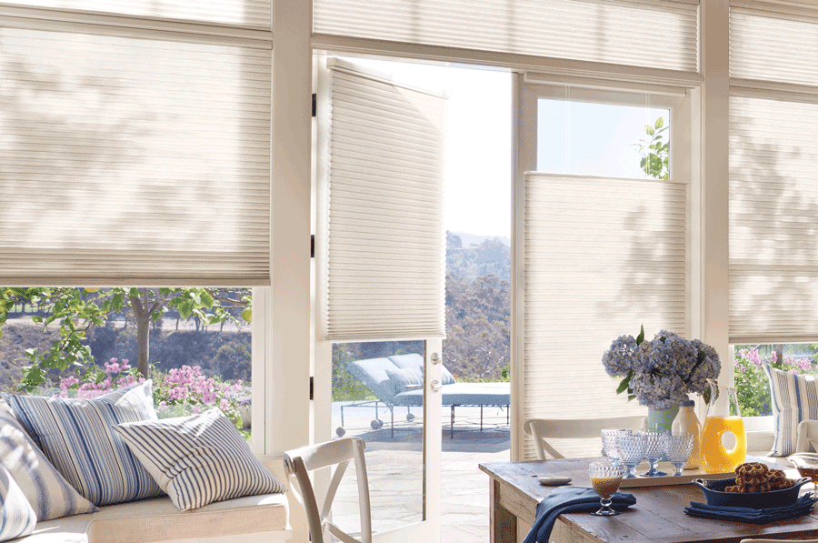 summer ready home with french door window treatments Denver CO