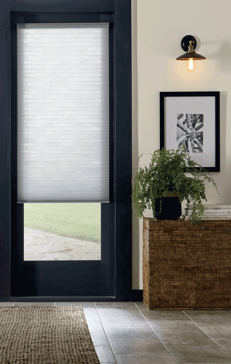 hunter douglas motorized shades for glass doors in Denver area homes