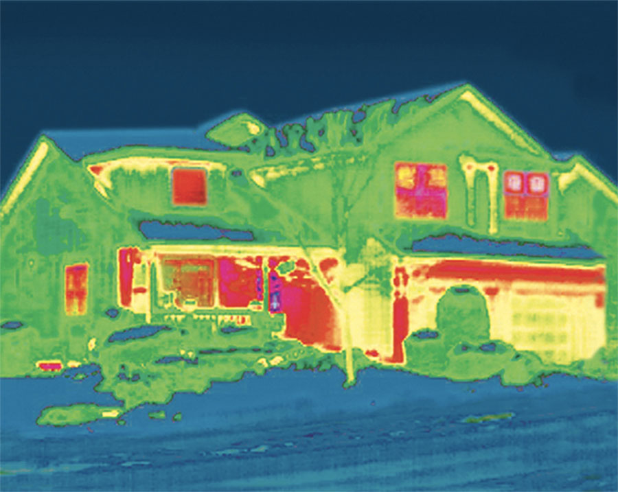 Thermal map of energy loss in Denver, Colorado home.