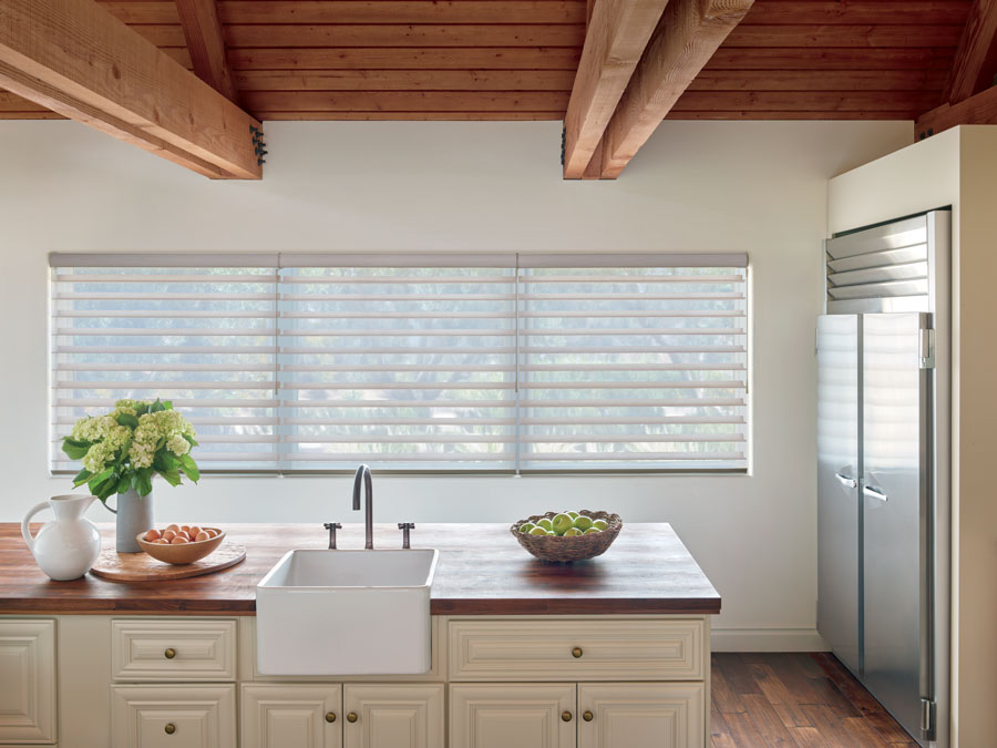 Kitchen with automated shades Westminster, CO