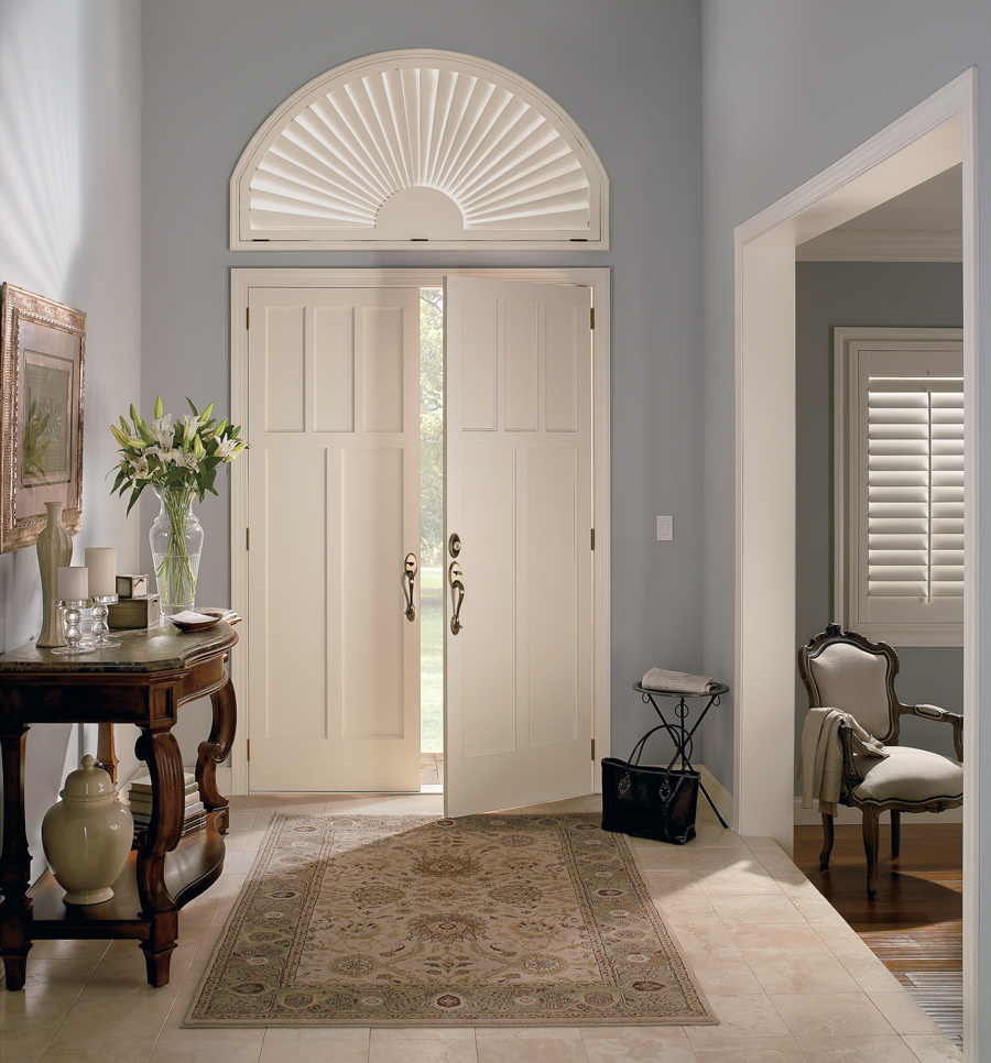 front door entryway inspiration with Newstyle Shutters in Denver Co home 