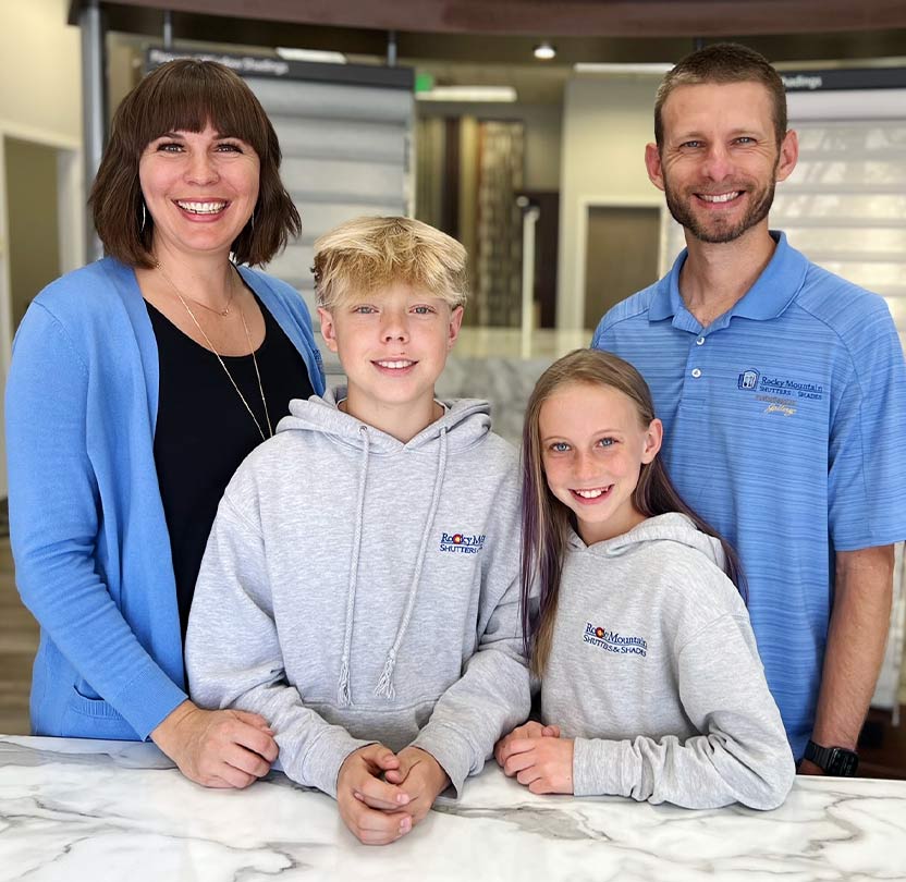 kristen and quentin brown and family for rocky mountain shutters and shades