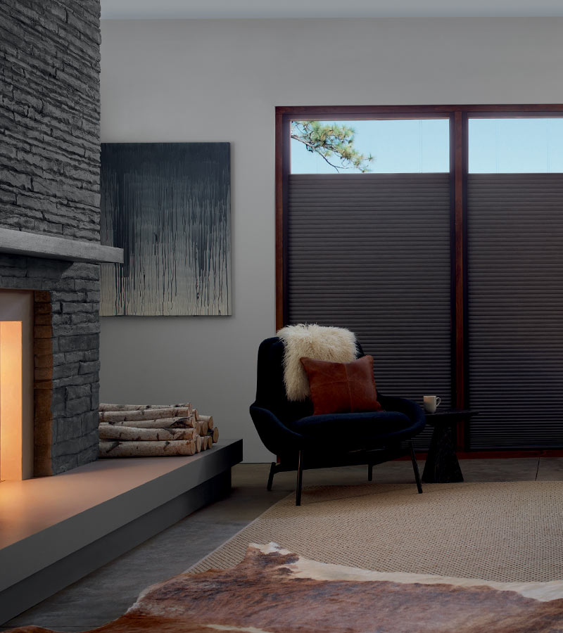 room darkening honeycomb shades for European window style