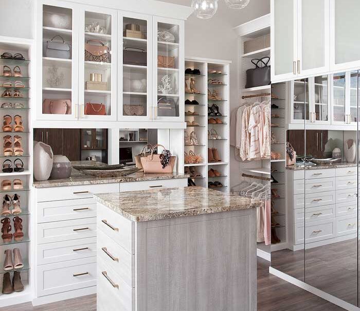 custom shelving and organization zones