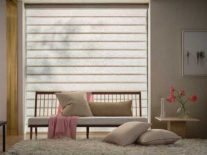 vignette roman shades living room design