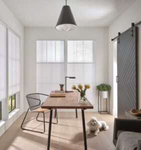 Duette Honeycomb shades home office Colorado