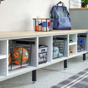 custom benches for mudroom organization or garage storage