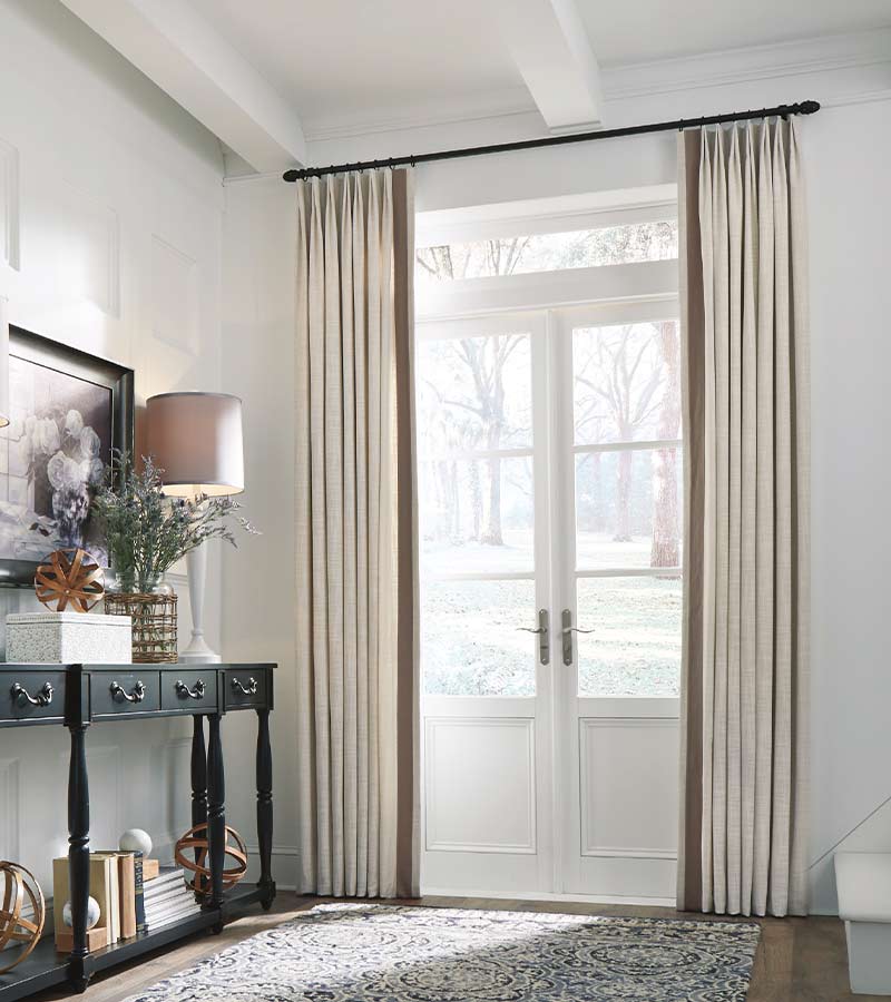 Custom vertical drapes in Denver, CO home