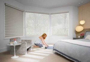 yoga area in guest bedroom of Denver CO home