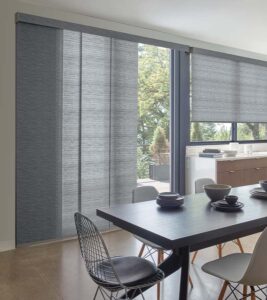 Skyline® panel track blinds in Denver, CO home