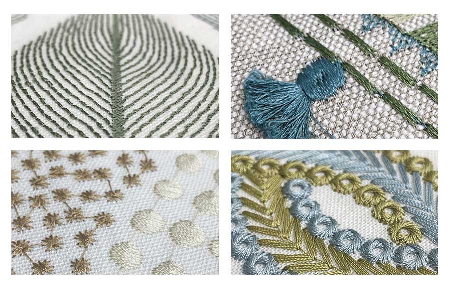 Art deco design details in drapery and curtains