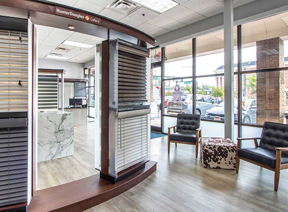 product displays in rocky mountain shutters shades and closets showroom cherry creek
