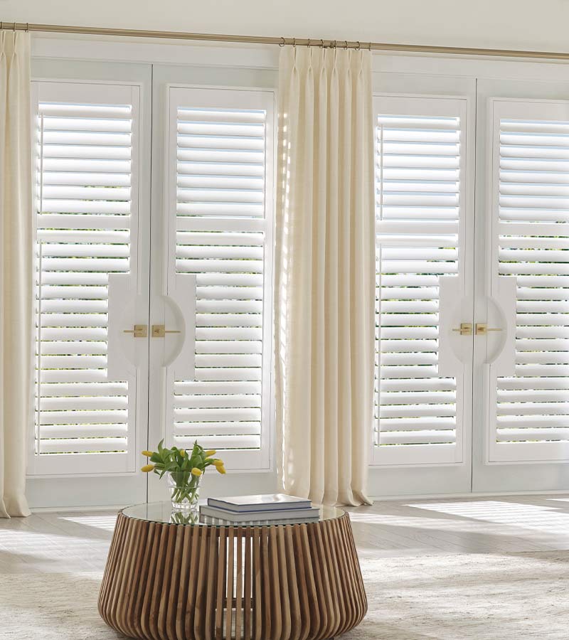 Window Coverings for Sliding Glass Doors white shutters rocky mountain shutters denver