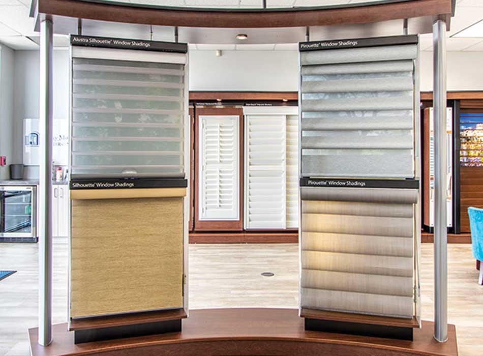 different shade display rocky mountain shutters shades and closets showroom