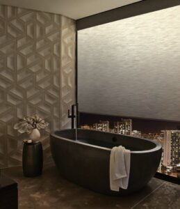 Aura Illuminated shades with LED lights Denver, CO home