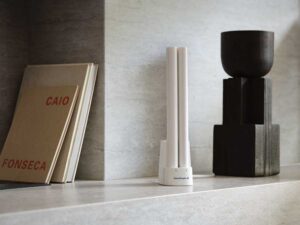 rechargeable wand port with want on a shelf display