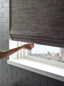 cordless blackout blinds room darkening woven wood shades