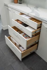 drawers in custom pantry