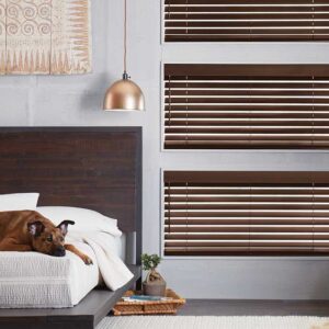 hunter douglas parkland wood blinds in Denver, CO home