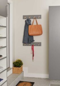 double hanging for coats and outdoor gear with custom closet solutions in Denver