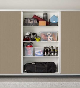 garage storage of outdoor gear with custom closet solutions in Denver
