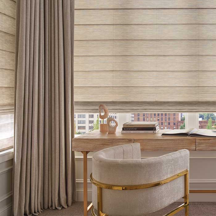 Alustra-Woven-Textures-Roman-Shades-hunter-douglas-rocky-mountain-shutter-shades-closets