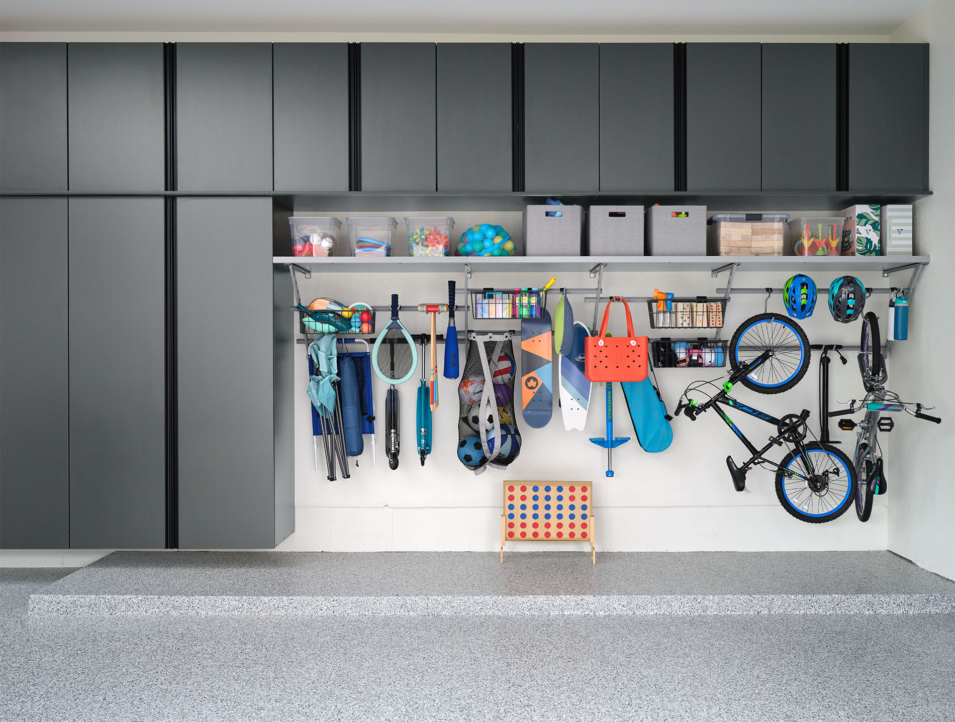 garage wall cabinets for storing supplies and wall system for outdoor gear