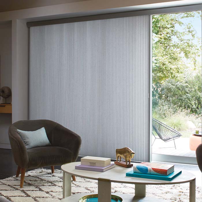 vertical cellular shades for sliding glass doors in living room