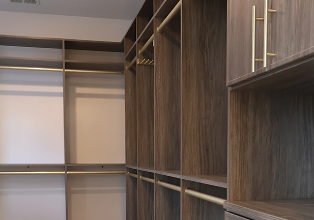 storage in large bedroom closet