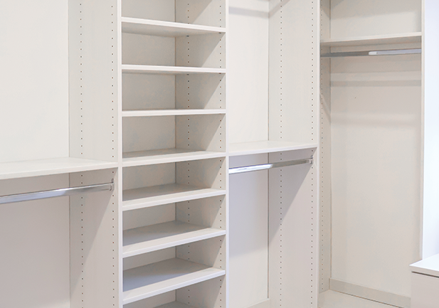 custom built-in shelves afer